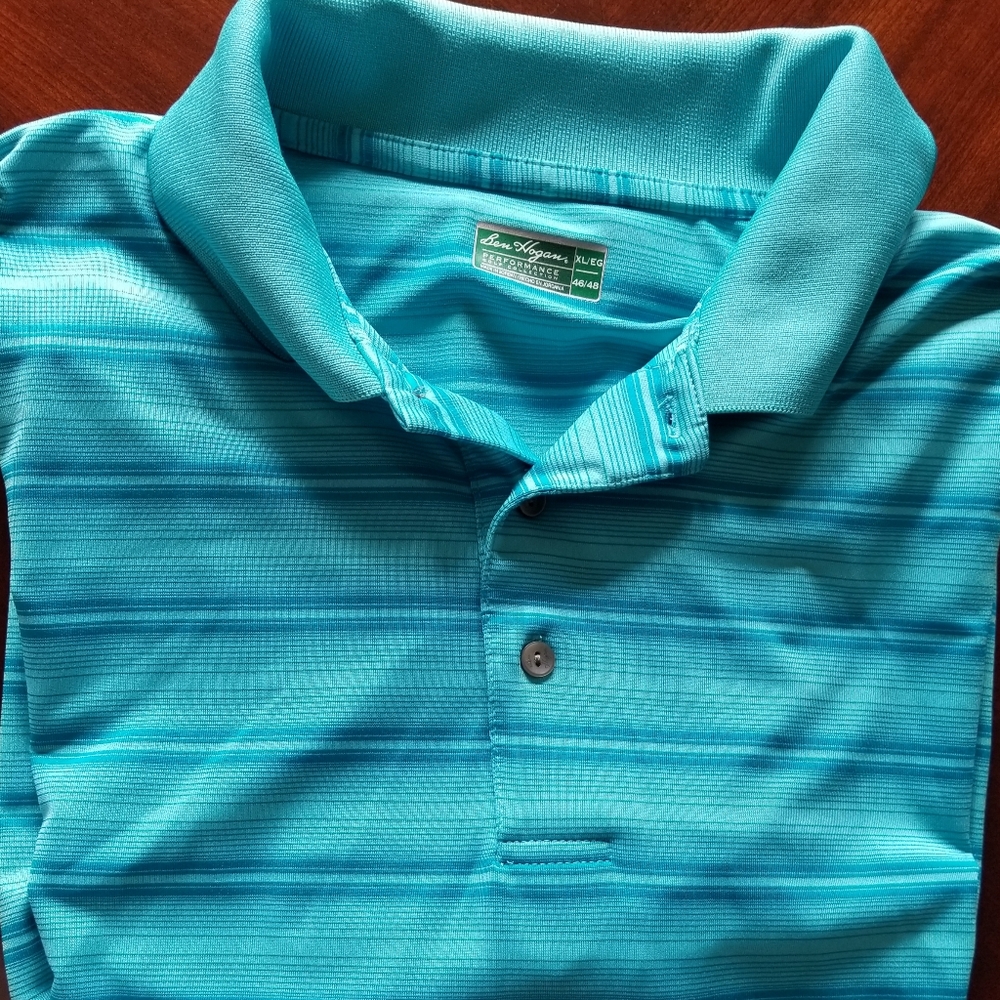 Ben Hogan XL Performance Golf Shirt Men's Blue Polo Shirt